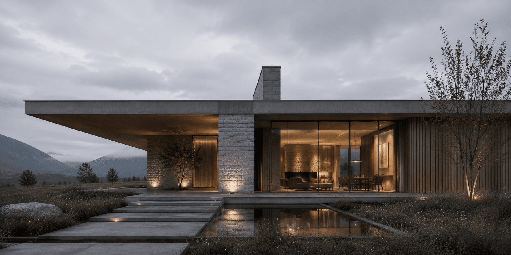 MORVEN — Atelier Roth, blue hour exterior, Zürich